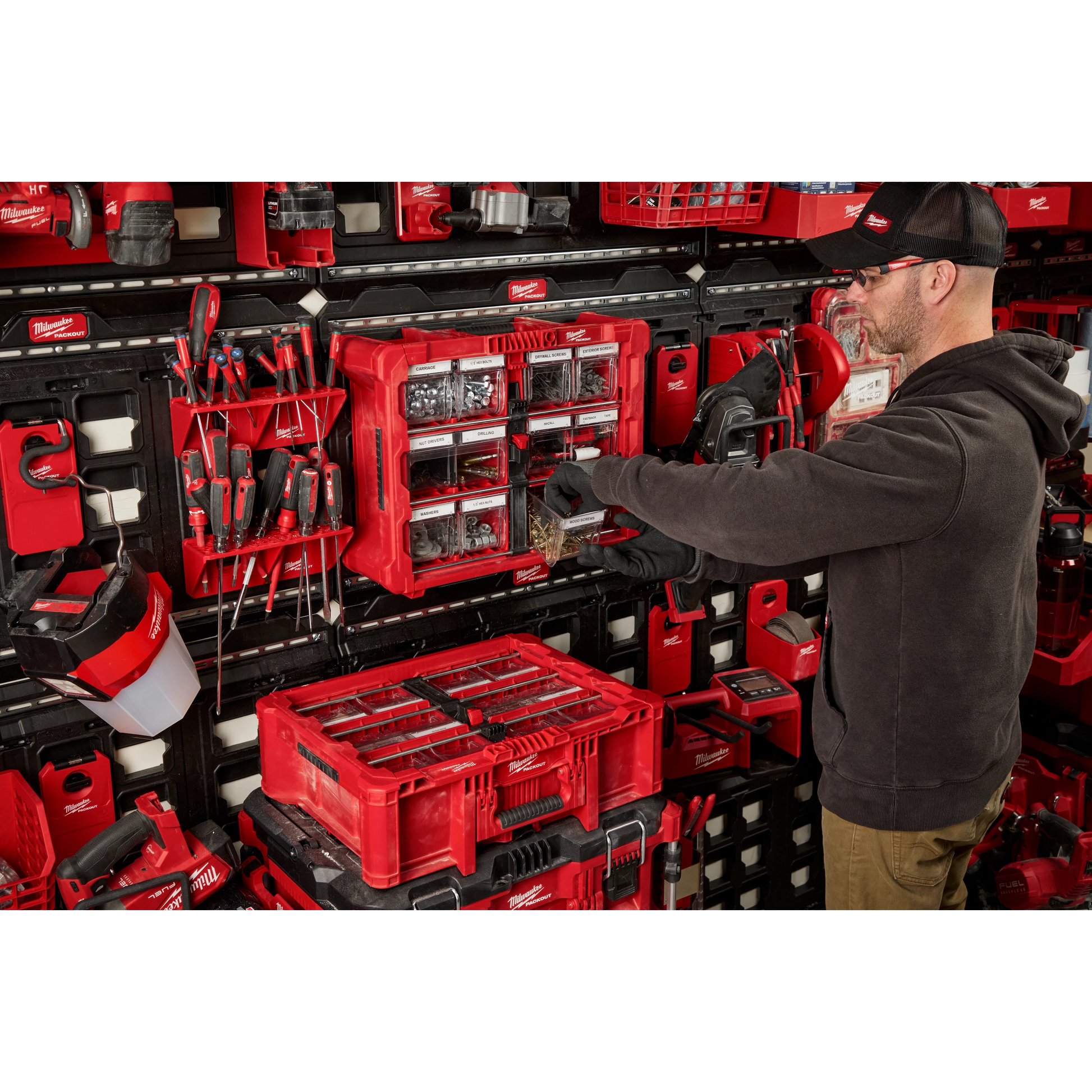 Milwaukee 48-22-8433 PACKOUT™ Tilt Bin Organizer - McCally Tool and Supply | Industrial Distributor & Repair