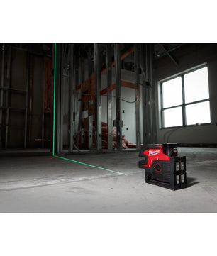 Milwaukee 3624-21 M12™ Green Cross Line & 4-Points Laser Kit - McCally Tool and Supply | Industrial Distributor & Repair