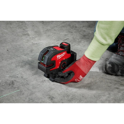 Milwaukee 3624-21 M12™ Green Cross Line & 4-Points Laser Kit - McCally Tool and Supply | Industrial Distributor & Repair