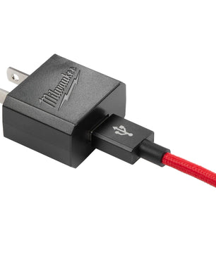 Milwaukee 48-59-1209 3ft USB-C and 2.1A Wall Charger w/Micro USB Adaptor - McCally Tool and Supply | Industrial Distributor & Repair