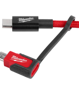 Milwaukee 48-59-1209 3ft USB-C and 2.1A Wall Charger w/Micro USB Adaptor - McCally Tool and Supply | Industrial Distributor & Repair