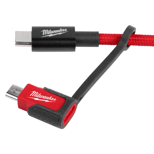 Milwaukee 48-59-1209 3ft USB-C and 2.1A Wall Charger w/Micro USB Adaptor - McCally Tool and Supply | Industrial Distributor & Repair