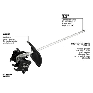 Milwaukee 49-16-2739 M18 FUEL™ QUIK-LOK™ Cultivator Attachment