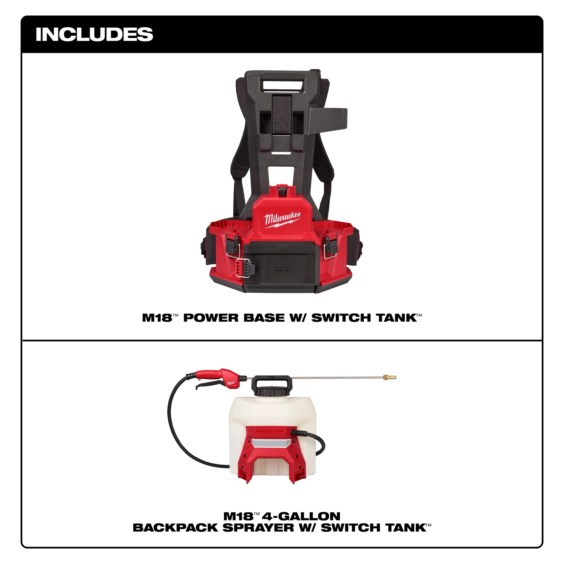 Milwaukee 3019-20PS M18™ 4-Gallon Backpack Sprayer w/ SWITCH TANK