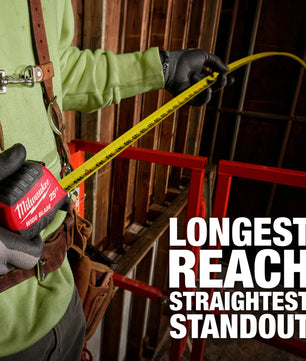 Milwaukee 48-22-1226 8m/26ft Wide Blade Tape Measure 18ft Reach - McCally Tool and Supply | Industrial Distributor & Repair
