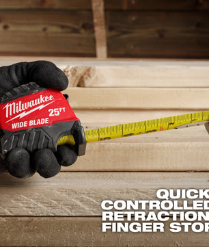 Milwaukee 48-22-1226 8m/26ft Wide Blade Tape Measure 18ft Reach - McCally Tool and Supply | Industrial Distributor & Repair