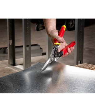 Milwaukee 48-22-4537 Long Cut Straight Aviation Snips - McCally Tool and Supply | Industrial Distributor & Repair