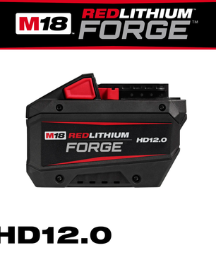 Milwaukee 48-11-1813 M18™ REDLITHIUM™ FORGE™ HD12.0 Battery Pack - McCally Tool and Supply | Industrial Distributor & Repair