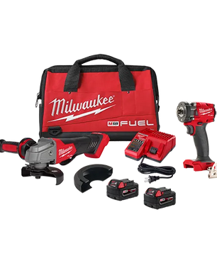 Milwaukee 2991-22 M18 FUEL™ Compact Impact Wrench and Grinder 2-Tool Combo Kit - McCally Tool and Supply | Industrial Distributor & Repair