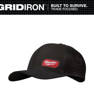 Milwaukee 505B GRIDIRON Snapback Black Trucker Hat - McCally Tool and Supply | Industrial Distributor & Repair