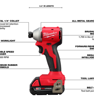 Milwaukee 3692-22CT M18™ Compact Brushless 2-Tool Combo Kit - McCally Tool and Supply | Industrial Distributor & Repair