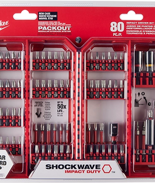 Milwaukee 48-32-4094 SHOCKWAVE™ Impact Duty Driver Bit Set - 80PC - McCally Tool and Supply | Industrial Distributor & Repair