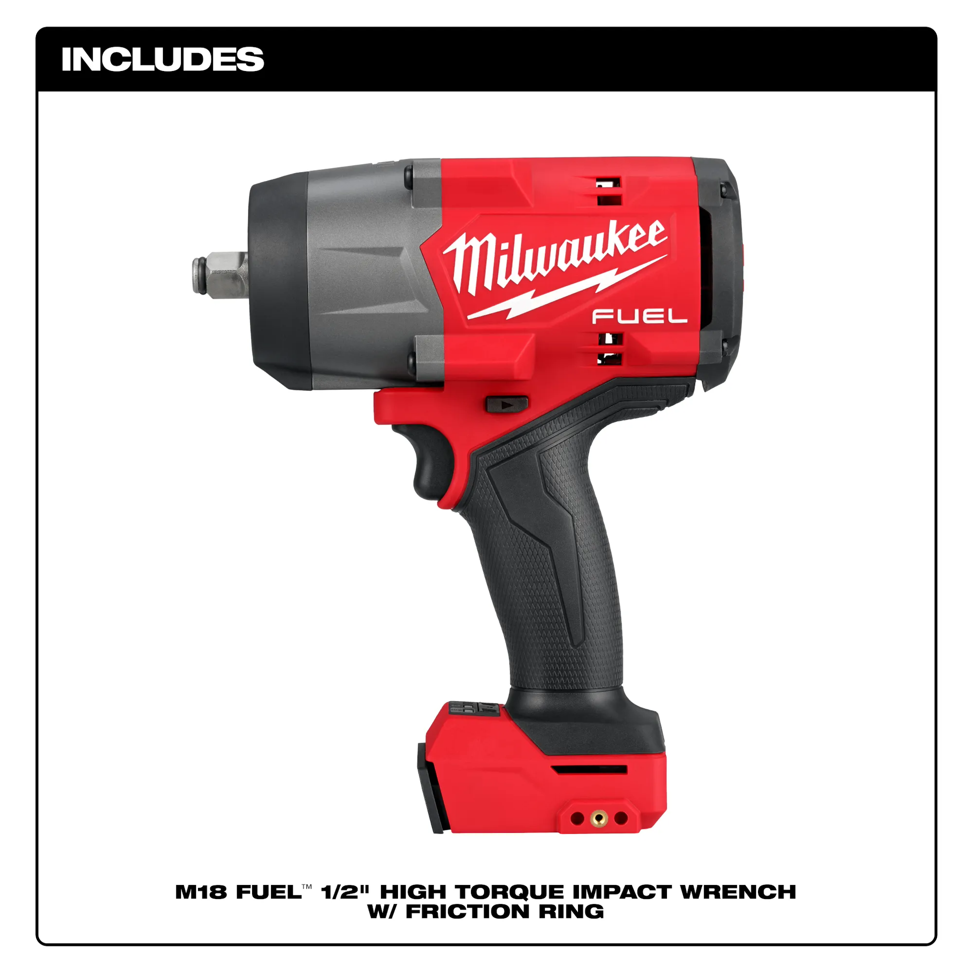 Milwaukee 2967-20 M18 FUEL 1/2" High Torque Impact Wrench w/ Friction Ring - McCally Tool and Supply | Industrial Distributor & Repair