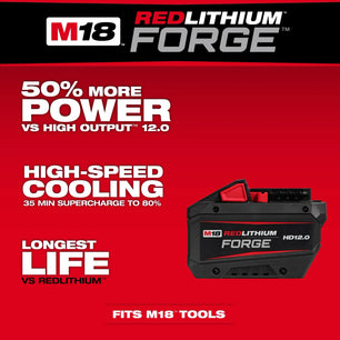 Milwaukee 48-11-1813 M18™ REDLITHIUM™ FORGE™ HD12.0 Battery Pack - McCally Tool and Supply | Industrial Distributor & Repair