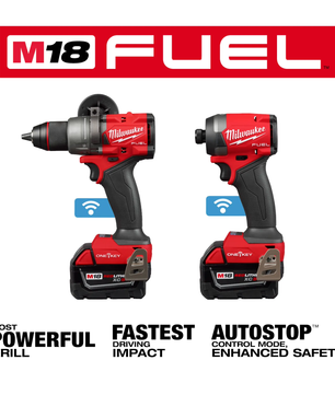 Milwaukee 3696-22 M18 FUEL™ 2-Tool Combo Kit w/ ONE-KEY™ - McCally Tool and Supply | Industrial Distributor & Repair