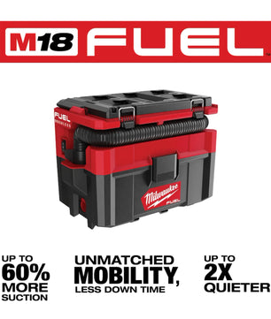 Milwaukee 0970-20 M18 FUEL™ PACKOUT™ 2.5 Gallon Wet/Dry Vacuum - McCally Tool and Supply | Industrial Distributor & Repair