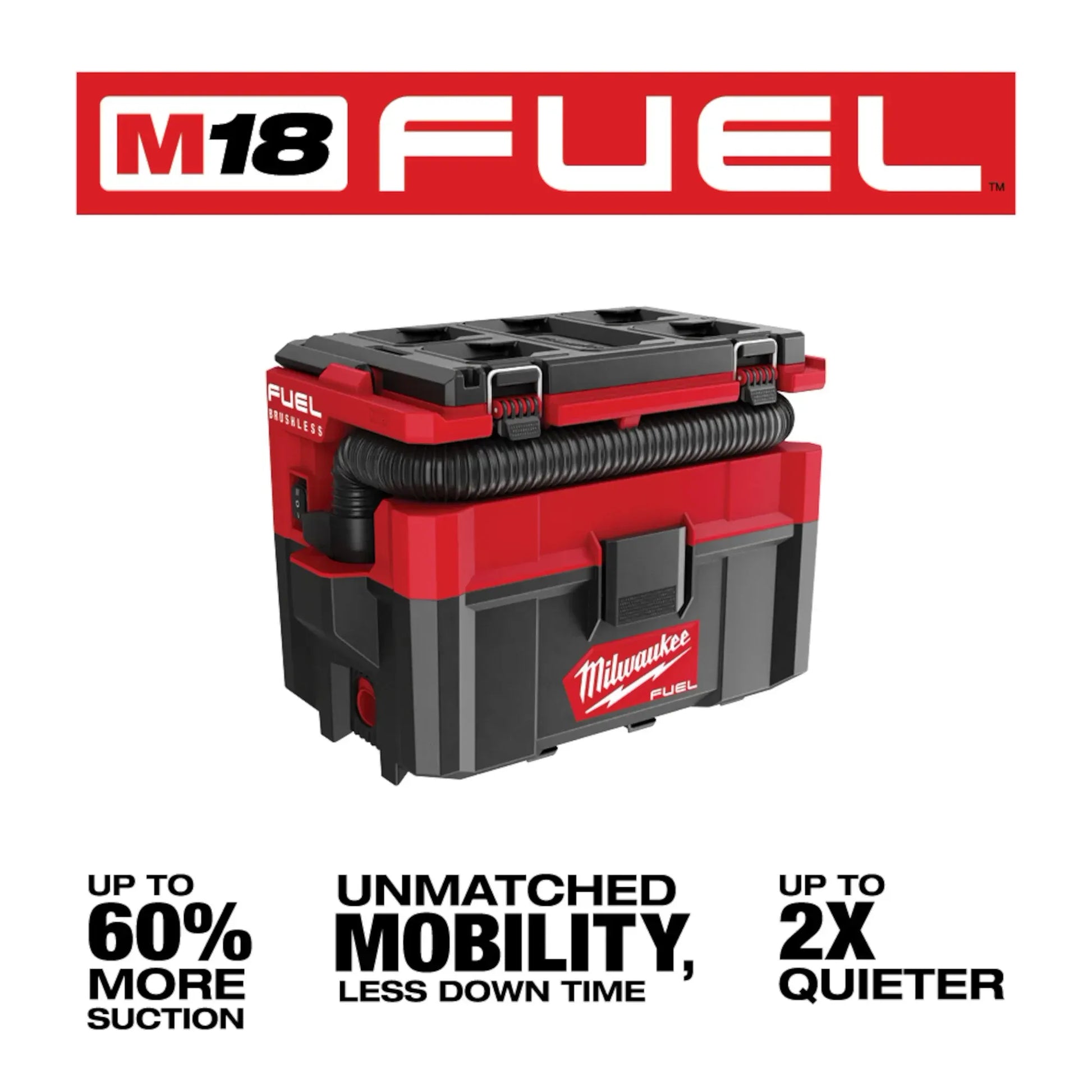 Milwaukee 0970-20 M18 FUEL™ PACKOUT™ 2.5 Gallon Wet/Dry Vacuum - McCally Tool and Supply | Industrial Distributor & Repair