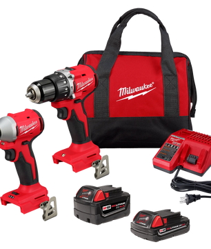 Milwaukee 3693-22CX M18™ Compact Brushless 2-Tool Combo Kit - McCally Tool and Supply | Industrial Distributor & Repair