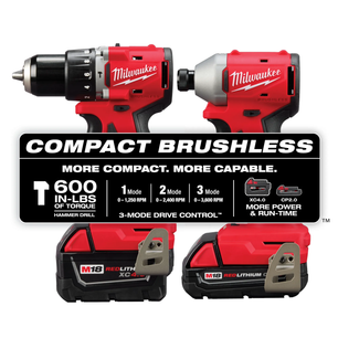 Milwaukee 3693-22CX M18™ Compact Brushless 2-Tool Combo Kit - McCally Tool and Supply | Industrial Distributor & Repair