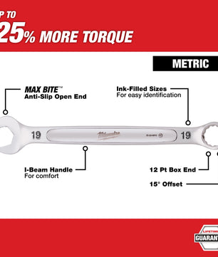 Milwaukee 45-96-9519 19MM Metric Combination Wrench