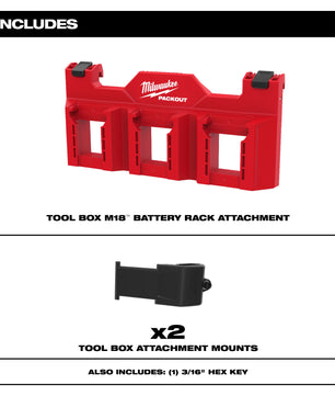 Milwaukee 48-22-8603 PACKOUT™ Tool Box M18™ Battery Rack Attachment