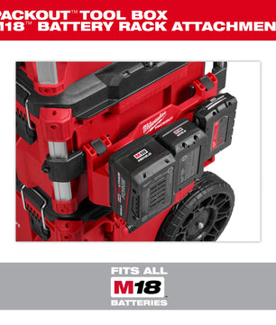 Milwaukee 48-22-8603 PACKOUT™ Tool Box M18™ Battery Rack Attachment - McCally Tool and Supply | Industrial Distributor & Repair
