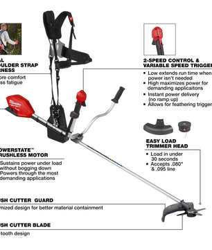 Milwaukee 3015-20 M18 FUEL™ Brush Cutter - McCally Tool and Supply | Industrial Distributor & Repair