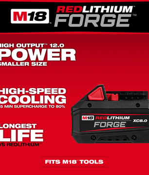 Milwaukee 48-11-1881 M18™ REDLITHIUM™ FORGE™ XC8.0 Battery Pack - McCally Tool and Supply | Industrial Distributor & Repair