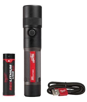 Milwaukee 2161-21 REDLITHIUM™ USB 1100L Twist Focus Flashlight (Rechargeable)