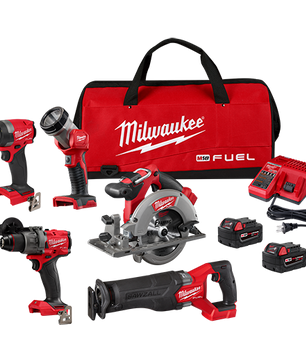 Milwaukee 3697-25 M18 FUEL™ 5-Tool Combo Kit - McCally Tool and Supply | Industrial Distributor & Repair