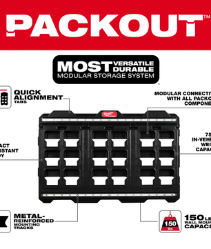 Milwaukee 48-22-8497 PACKOUT™ Large Wall Plate - McCally Tool and Supply | Industrial Distributor & Repair