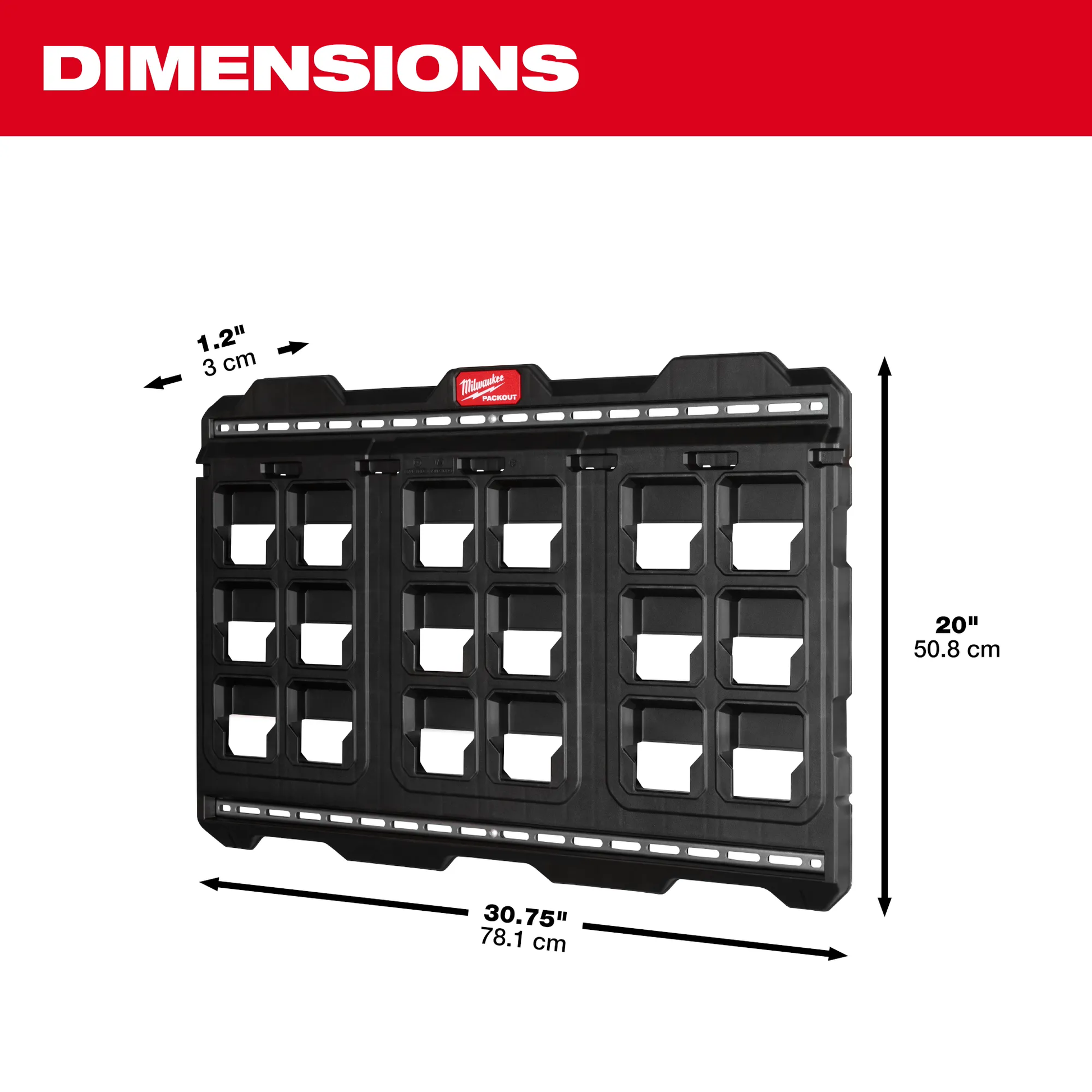 Milwaukee 48-22-8497 PACKOUT™ Large Wall Plate - McCally Tool and Supply | Industrial Distributor & Repair