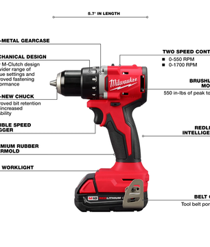 Milwaukee 3692-22CT M18™ Compact Brushless 2-Tool Combo Kit - McCally Tool and Supply | Industrial Distributor & Repair
