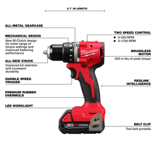 Milwaukee 3692-22CT M18™ Compact Brushless 2-Tool Combo Kit - McCally Tool and Supply | Industrial Distributor & Repair