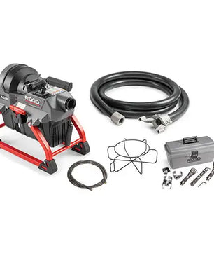 RIDGID 62378 K-5208, 115V 60Hz Sectional Drain Cleaner with Cables, Wire Basket Kit