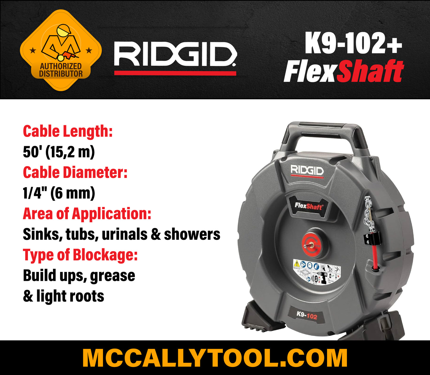 RIDGID K9-102 FlexShaft