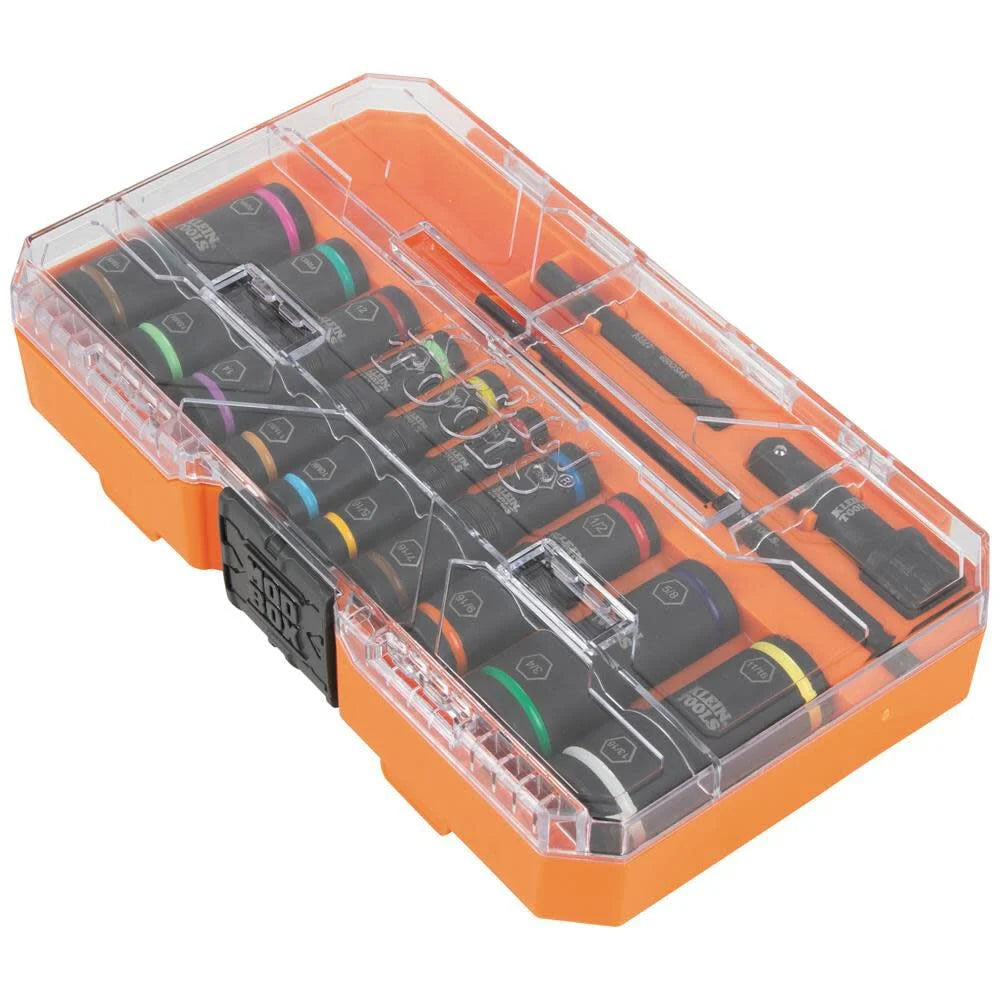 Klein Tools 65239 KNECT™ Flip-20 Impact Socket Set, SAE and Metric, 13-Piece