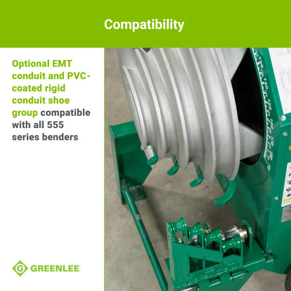 Greenlee 555RSC Classic Electric Bender w/ Single Rigid Shoes 1/2