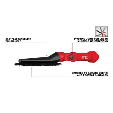 Milwaukee 49-90-2027 AIR-TIP™ Low-Profile Pivoting Brush Tool (Vacuum Attachment) - McCally Tool and Supply | Industrial Distributor & Repair