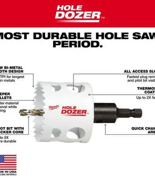 Milwaukee 49-22-4095 HOLE DOZER™ Electricians Hole Saw Kit - 10PC