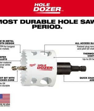 Milwaukee 49-22-4105 HOLE DOZER™ Electricians Hole Saw Kit - 19PC