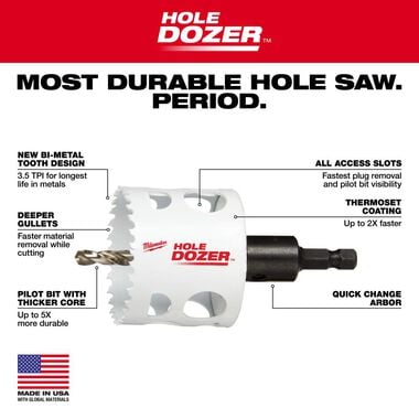 Milwaukee 49-22-4105 HOLE DOZER™ Electricians Hole Saw Kit - 19PC