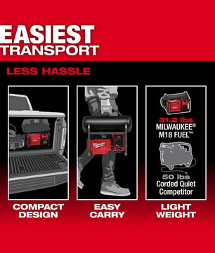 Milwaukee 2840-20 M18 FUEL™ 2 Gallon Compact Quiet Compressor - McCally Tool and Supply | Industrial Distributor & Repair