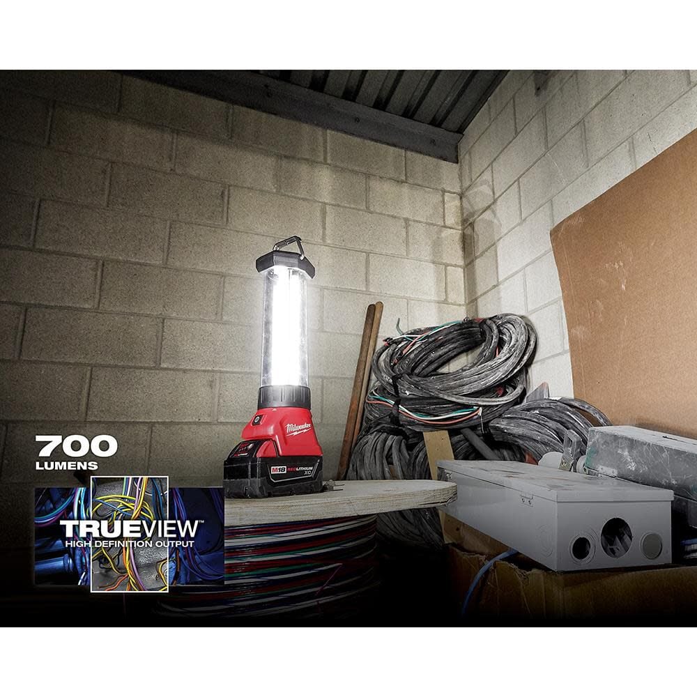 milwaukee 700 lumen flashlight led indicator colors Milwaukee Tool M18 Trouble Light w/ USB Charging, 2363-20
