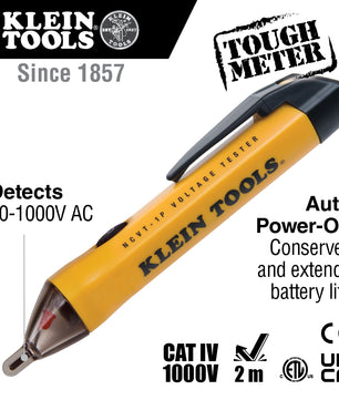 Klein Tools NCVT-1P Non-Contact Voltage Tester Pen, 50 to 1000V AC - McCally Tool and Supply | Industrial Distributor & Repair
