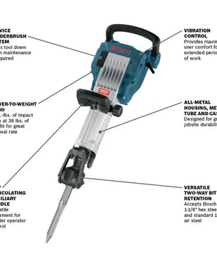 Bosch 11335K Demolition Breaker Hammer Jack 35 Lb. 1-1/8 In Hex