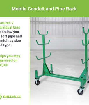 Greenlee 668 Mobile Conduit and Pipe Rack - McCally Tool and Supply | Industrial Distributor & Repair