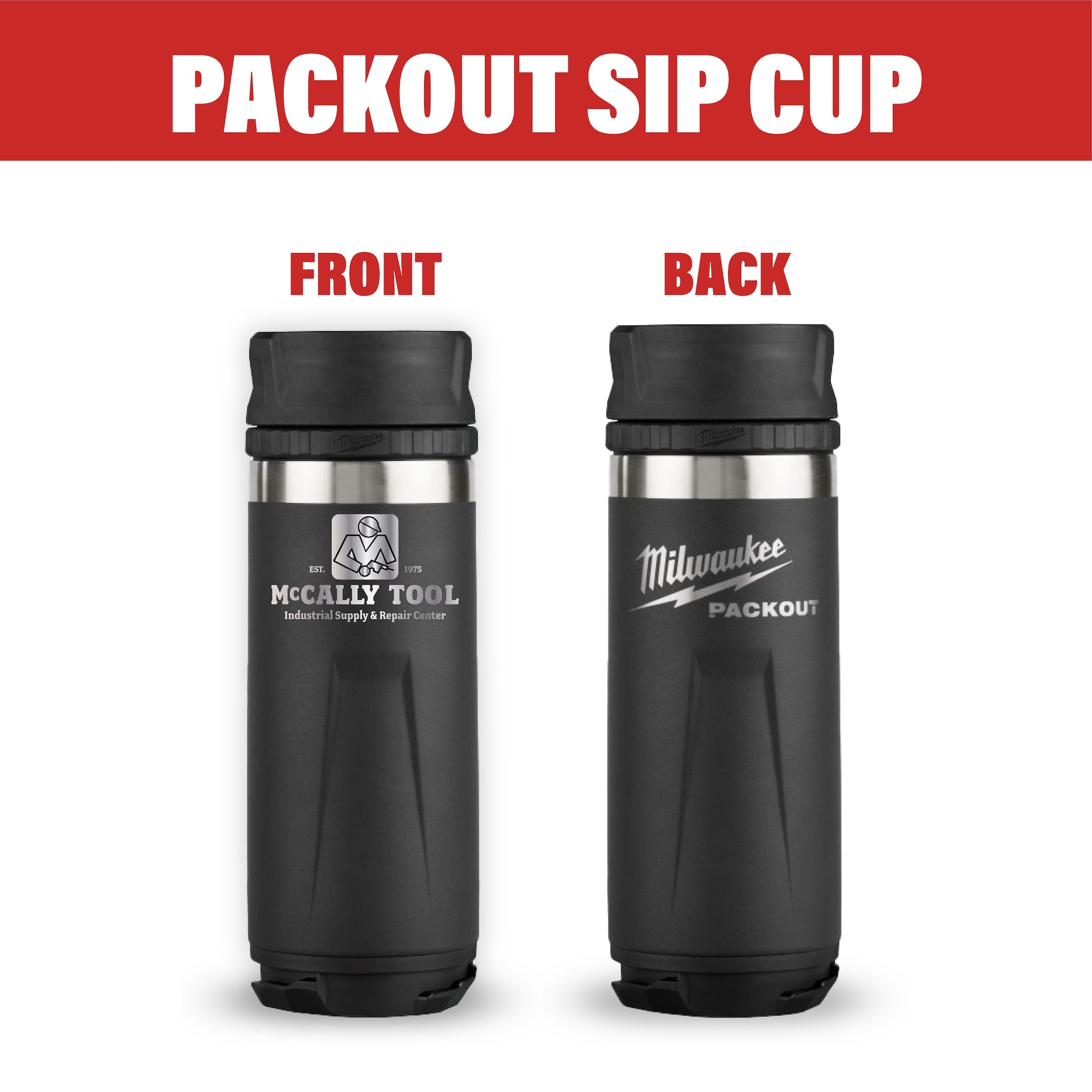Milwaukee 48-22-8395B PACKOUT Black 18 Oz. Insulated Bottle with