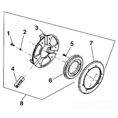 RIDGID 47570 Replacement Rear Centering Chuck Assembly for 535 Threading Machine