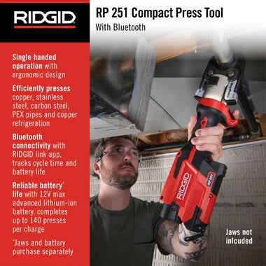 RIDGID 78188 RP 251 Press Tool (Bare Tool) - McCally Tool and Supply | Industrial Distributor & Repair